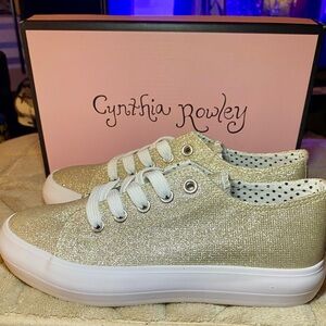 Cynthia Rowley Glittery Gold Sneakers